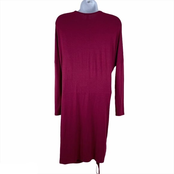 Asos Dress Scrunched‎ Viscose Elastane Raspberry St - Picture 4 of 6
